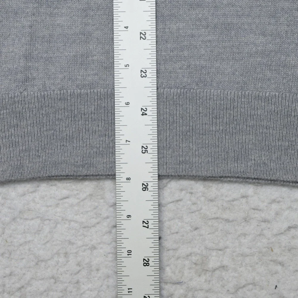 Banana Republic Turtleneck Sweater Mens Small Gray 100% Merino Wool Long Sleeve